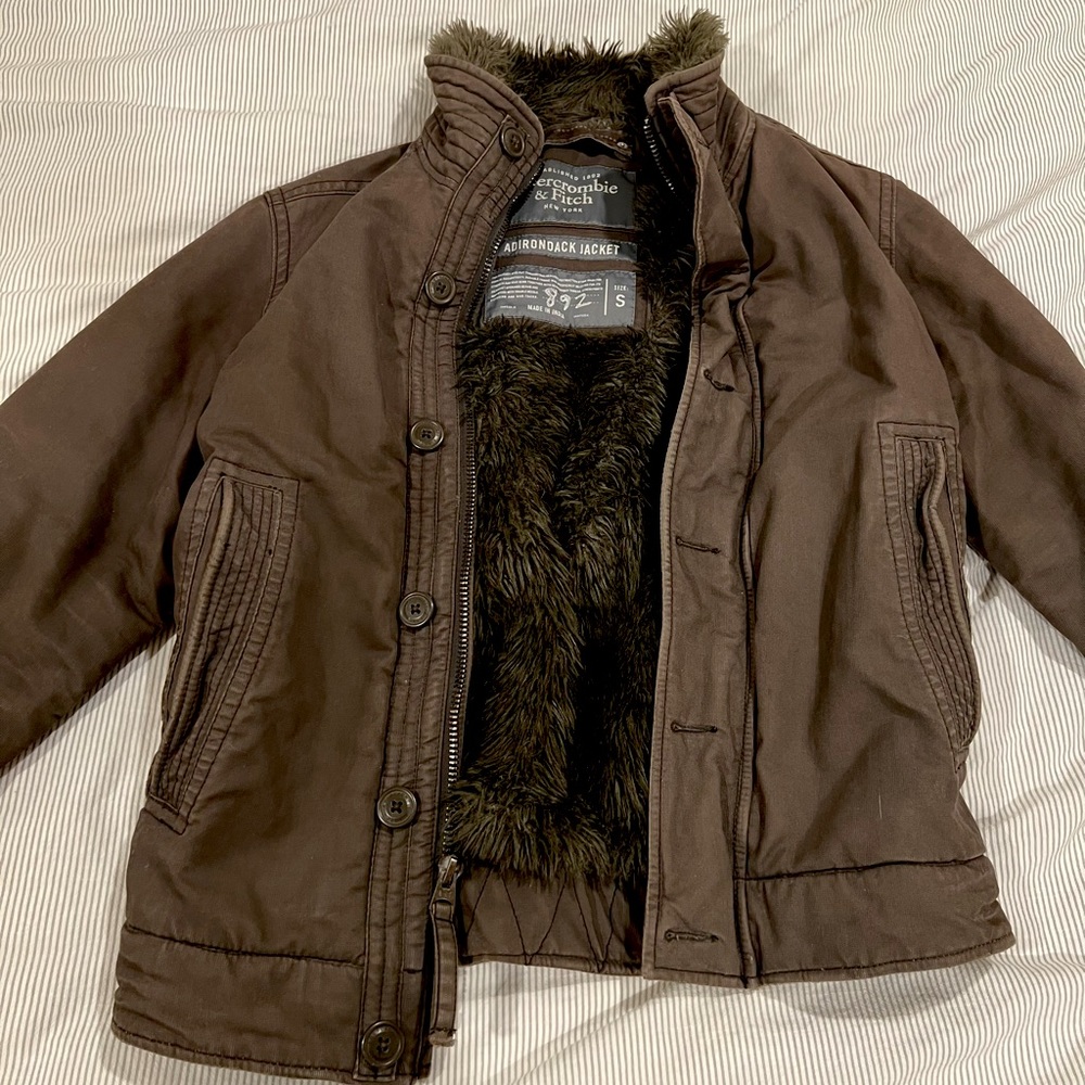 Abercrombie & Fitch fur lined coat